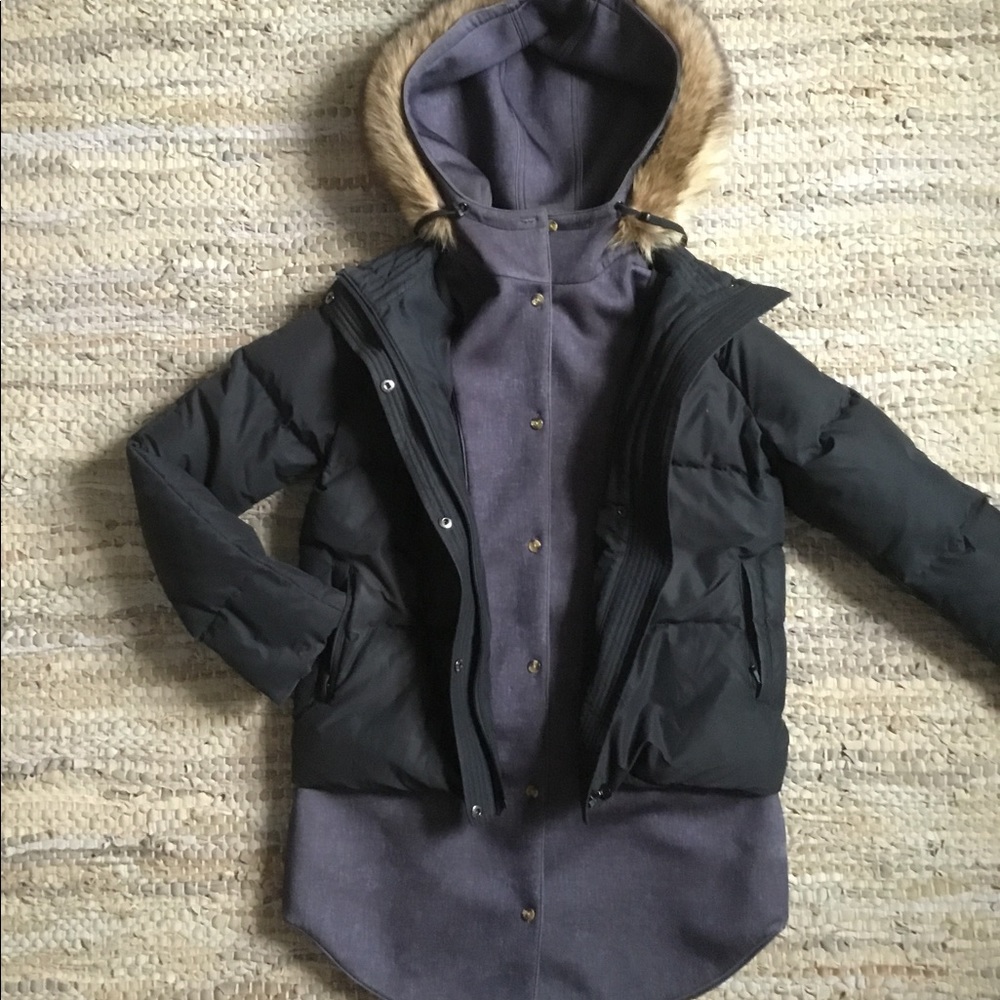 ☃️Down Puffer Jacket w/ Fur Trim Hood